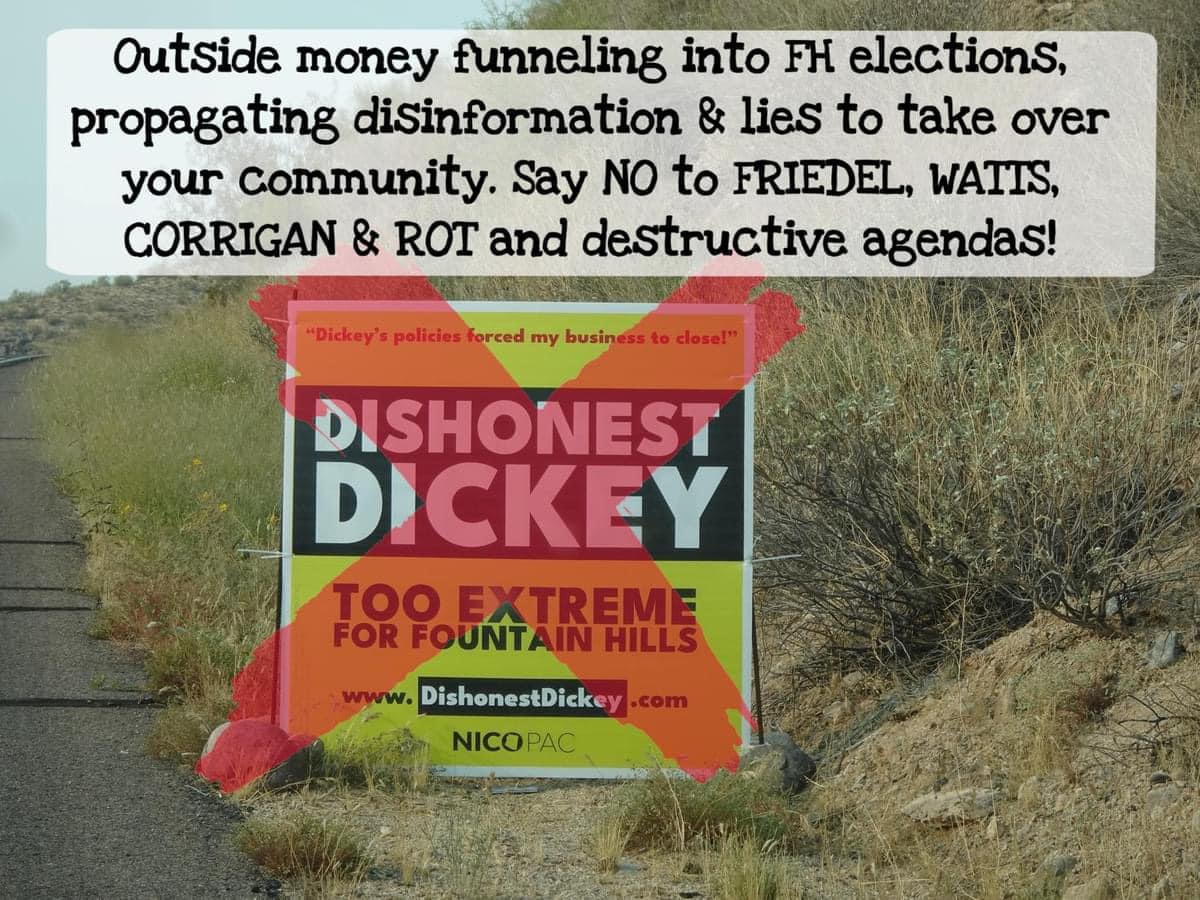 Who Is Behind NicoPAC Political Signs Around Fountain Hills? Hint: It Is an Outsider Funded By Ruinous Interests