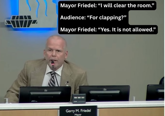 Mayor Friedel’s Double Standard on Decorum