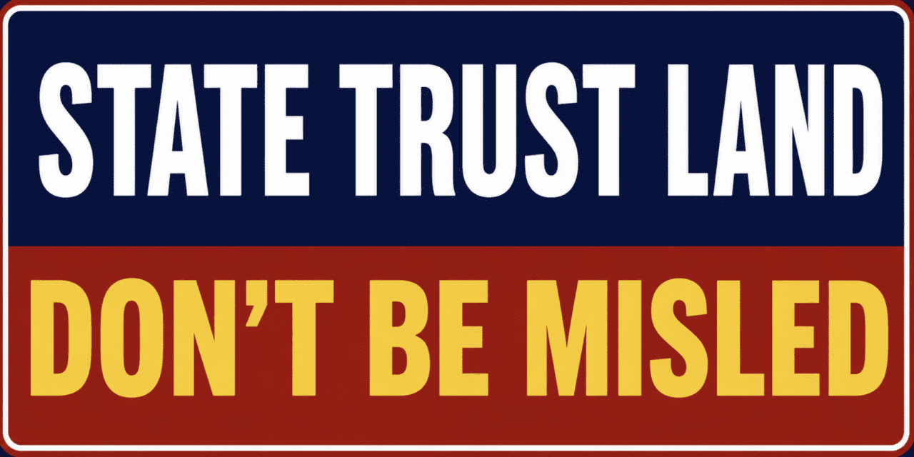 State Trust Land Development Insinuations are Ludricous